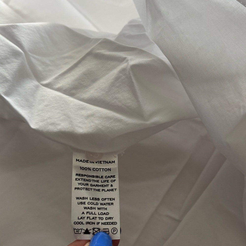 Hill House White Poplin Peplum Top - Picture 6 of 8
